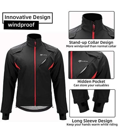 ROCKBROS YPW021 Winter Jacke Herren Radjacke Wasserfest Windjacke M-4XL