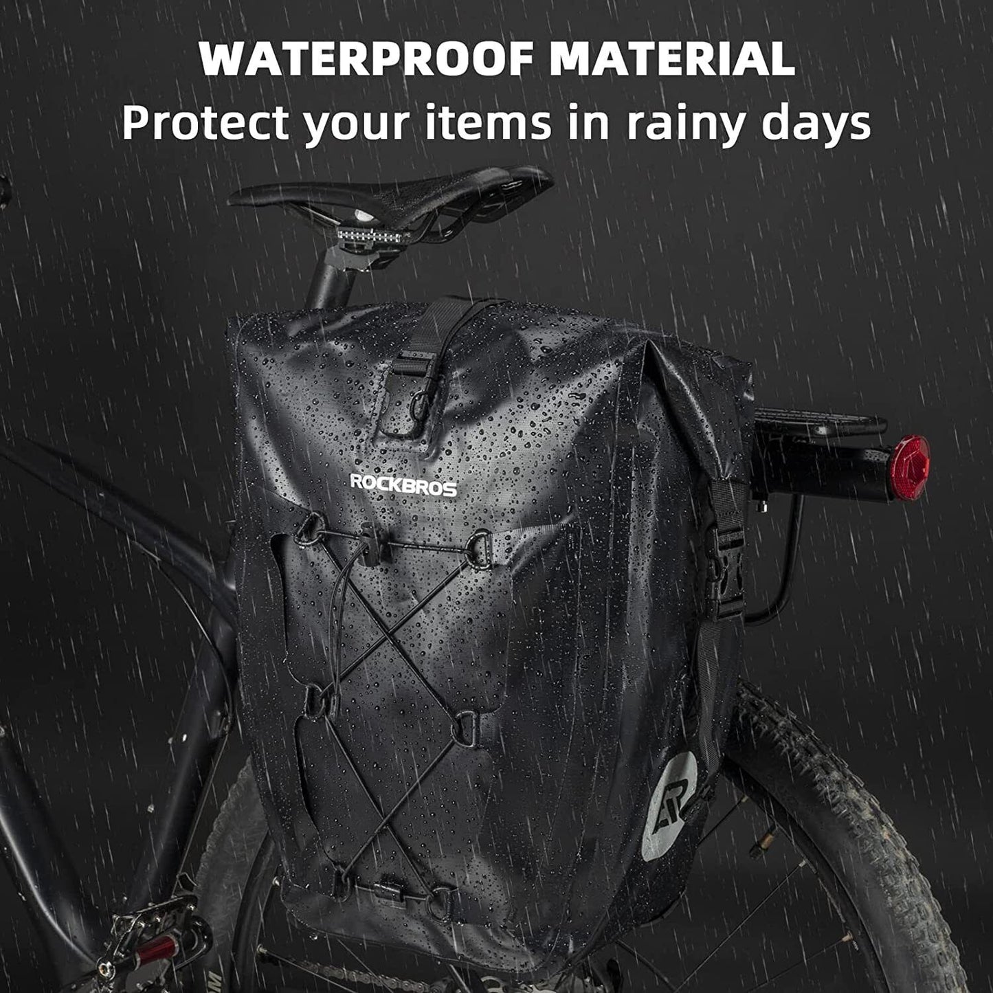 ROCKBROS Wasserdicht Gepäckträgertasche Packtaschen Fahrradtasche 25L 5 Farben
