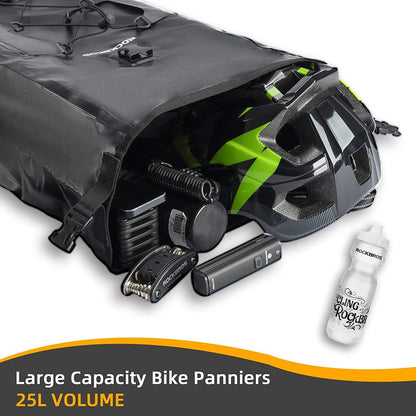 ROCKBROS Wasserdicht Gepäckträgertasche Packtaschen Fahrradtasche 25L 5 Farben