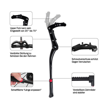 ROCKBROS Fahrradständer Höhenverstellbar Seitenständer Einstellbar 24-29 Zoll Alu