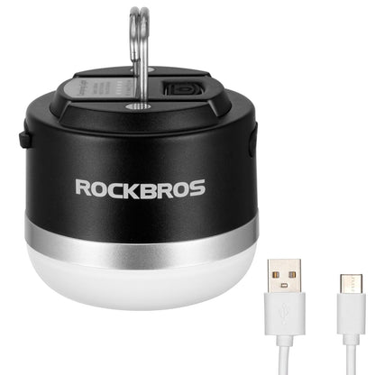 ROCKBROS Outdoor Camping Laterne USB Taschenlampen 600 Lumen IPX65 LED Licht Akku