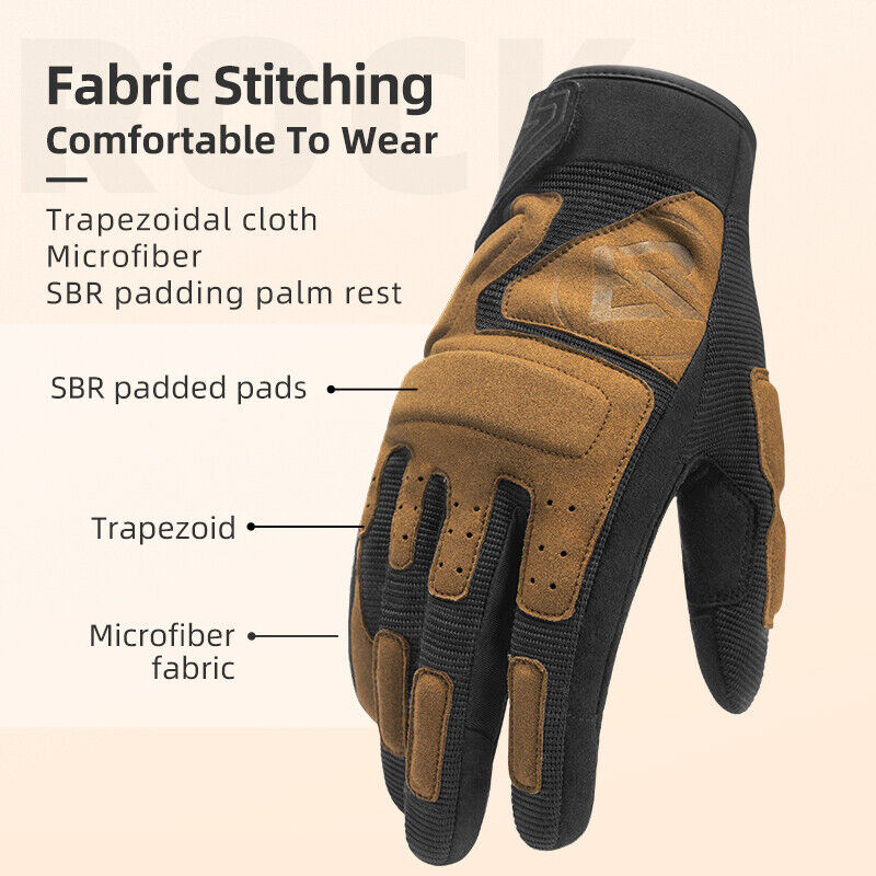 ROCKBROS MT003 Handschuhe Motorrad Vollfingerhandschuhe Touchscreen Fahrrad