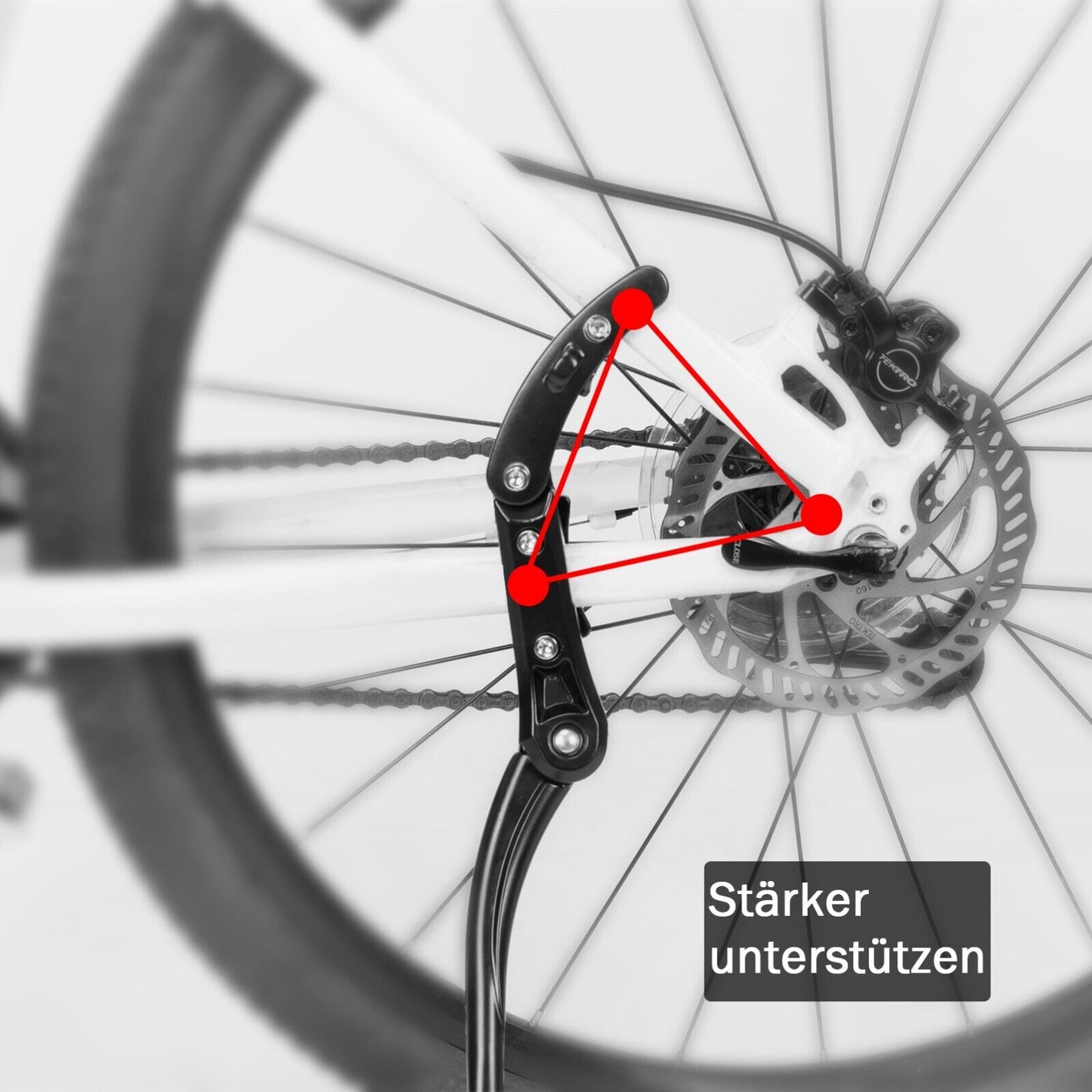 ROCKBROS Fahrradständer Höhenverstellbar Seitenständer Einstellbar 24-29 Zoll Alu