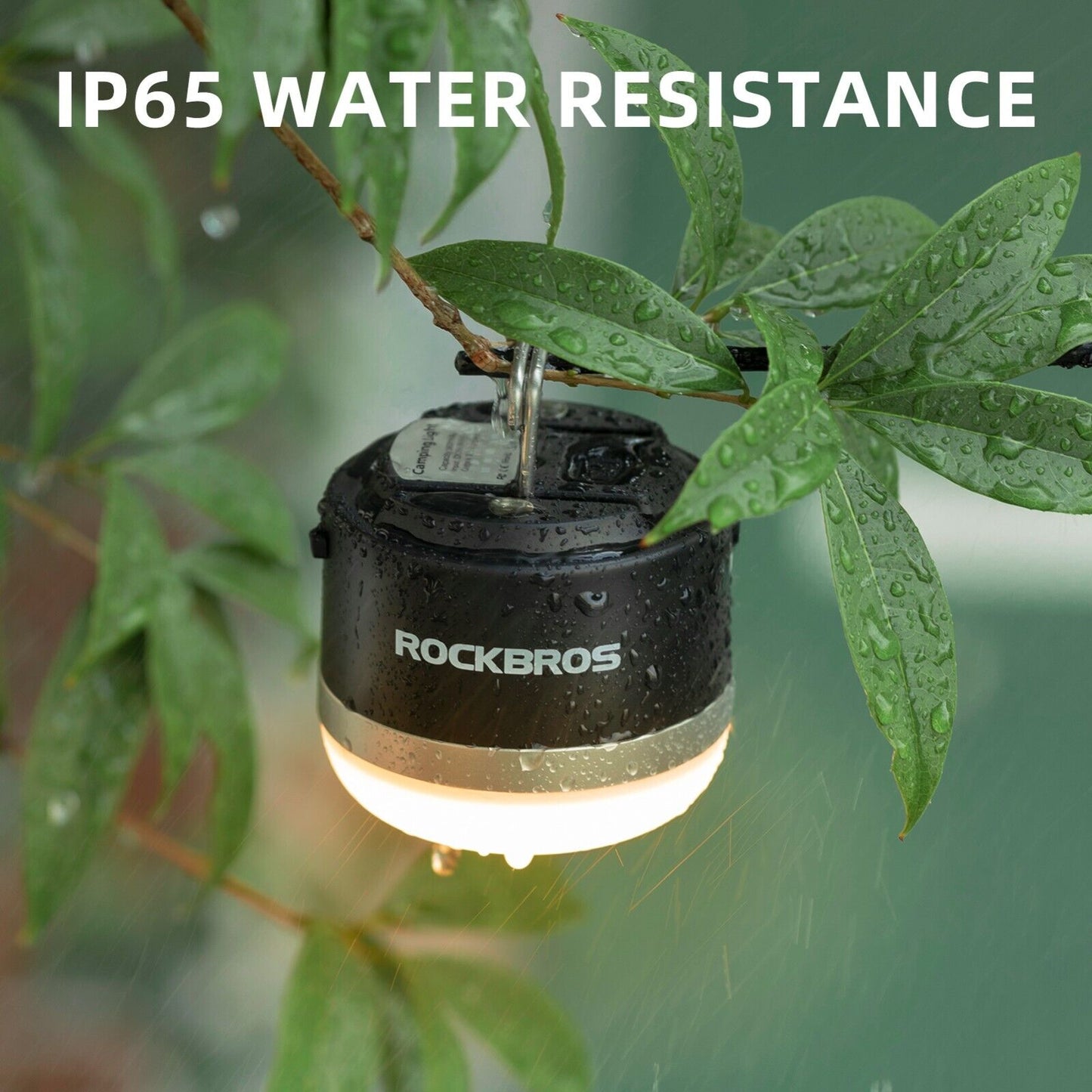 ROCKBROS Outdoor Camping Laterne USB Taschenlampen 600 Lumen IPX65 LED Licht Akku