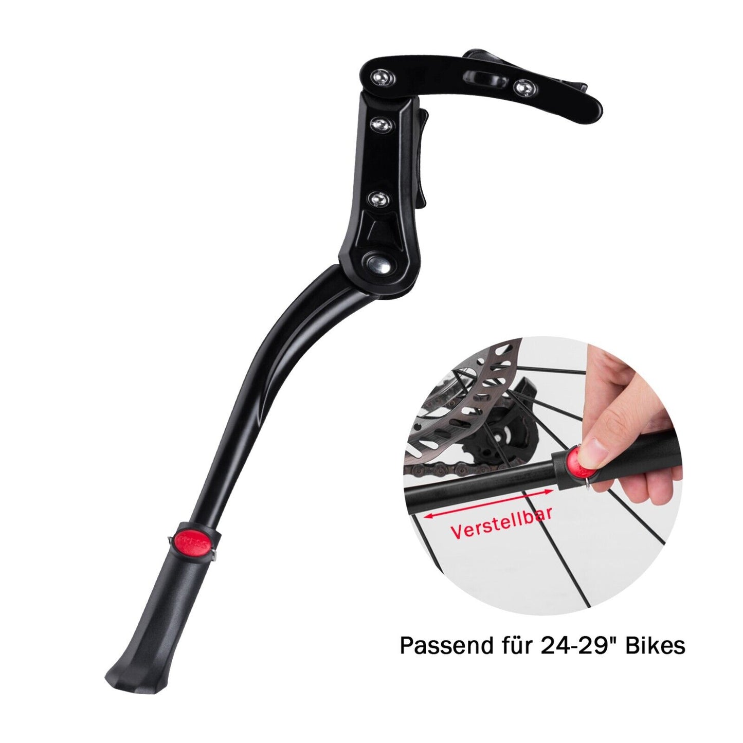 ROCKBROS Fahrradständer Höhenverstellbar Seitenständer Einstellbar 24-29 Zoll Alu
