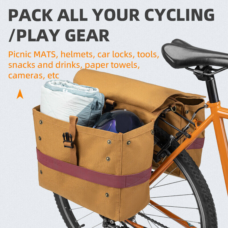 ROCKBROS Fahrrad Gepäckträgertaschen Fahrradtasche Packtasche Doppel Camping MTB