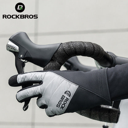ROCKBROS Winter Fahrradhandschuhe Handschuhe Touchscreen Warm Thermal Sport