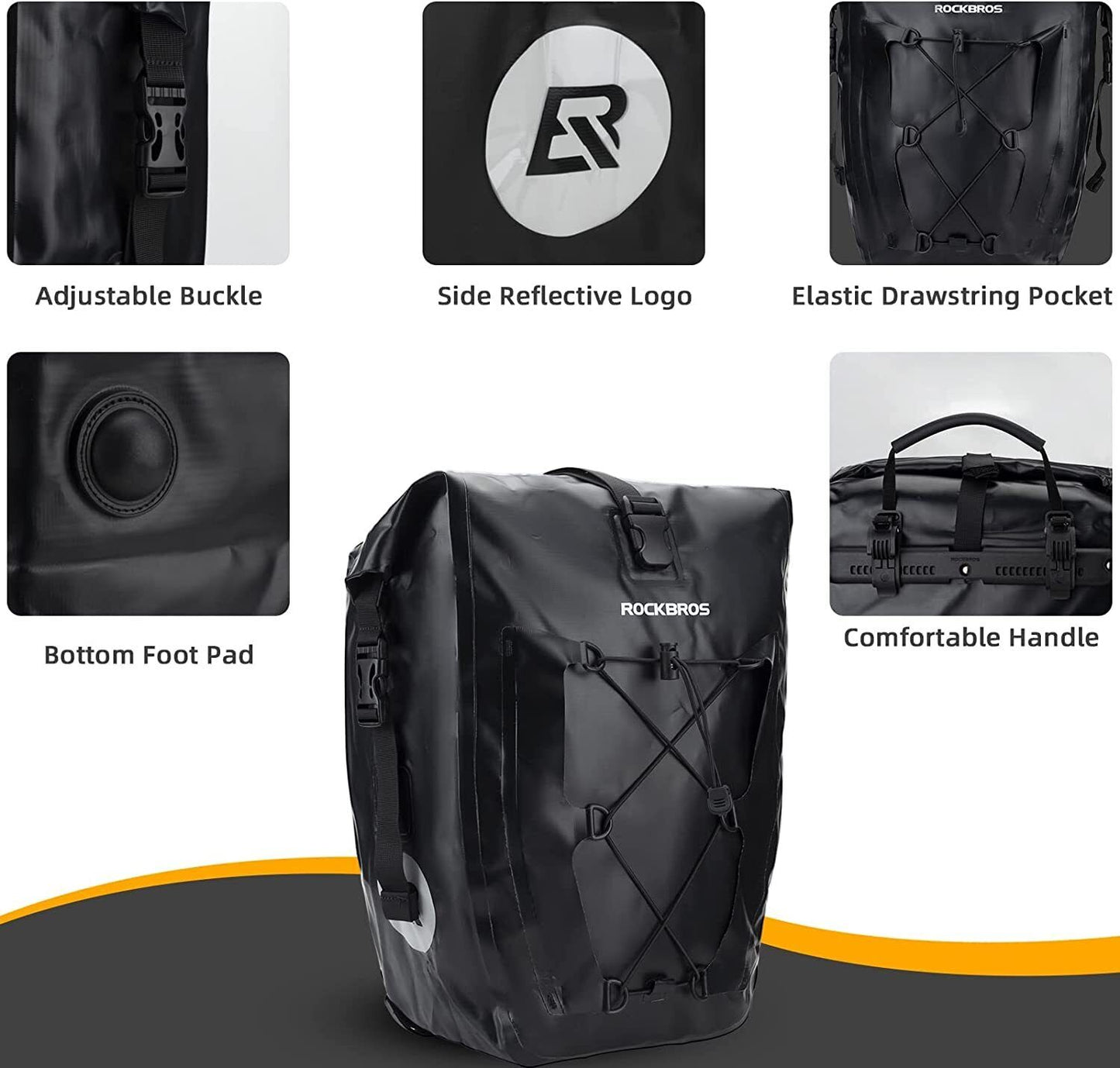 ROCKBROS Wasserdicht Gepäckträgertasche Packtaschen Fahrradtasche 25L 5 Farben