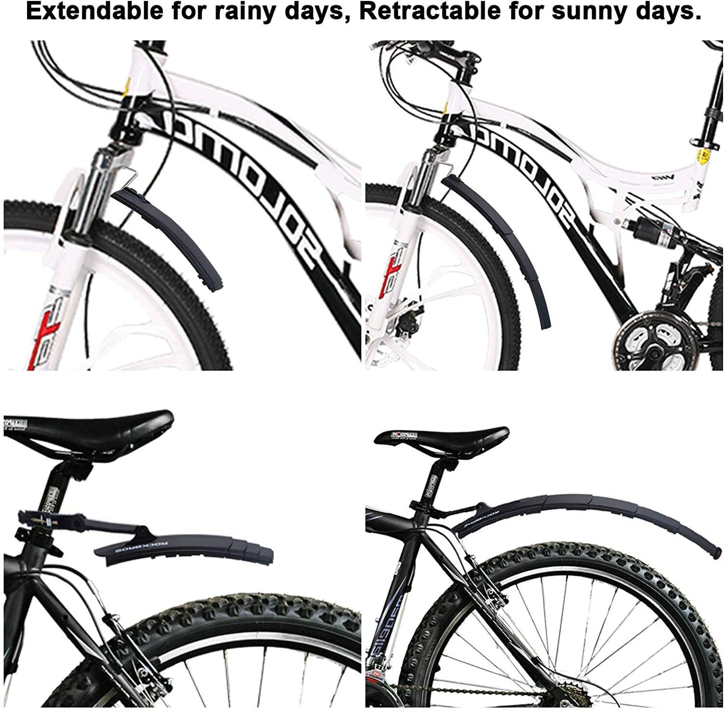 ROCKBROS Schutzbleche Set Vorne Hinten Fahrrad Schutzblech MTB Spritzschutz